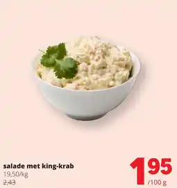 Eurospar Salade met king-krab aanbieding