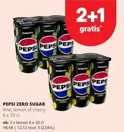 Eurospar Pepsi zeros sugar aanbieding