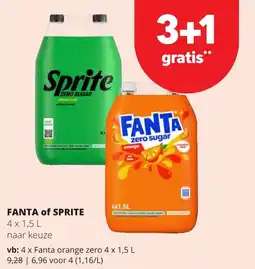 Eurospar Fanta of Sprite aanbieding