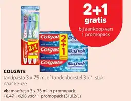 Eurospar Colgate aanbieding