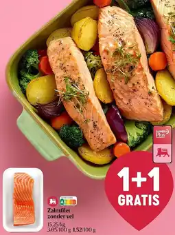 Delhaize Zalmfilet zonder vel aanbieding