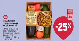 Delhaize Maaltijdbox voor couscous of pita met kip aanbieding