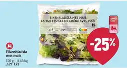 Delhaize Eikenbladsla met mais aanbieding