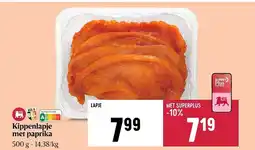 Delhaize Kippenlapje met paprika aanbieding