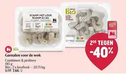 Delhaize Garnalen voor de wok aanbieding