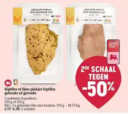 Delhaize Kipfilet of fijne plakjes kipfilet, gekookt of gerookt aanbieding