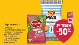 Delhaize chips of pinda's Duyvis of Lay's World Cup Flavours aanbieding