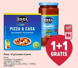 Delhaize Elvea Pasta- of pizzasaus of pesto aanbieding