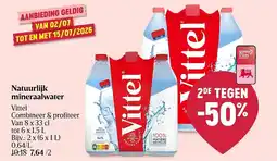 Delhaize Vittel Natuurlijk mineraalwater aanbieding