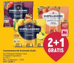 Delhaize Geigeromatiseerde bruisende drank San Pellegrino aanbieding