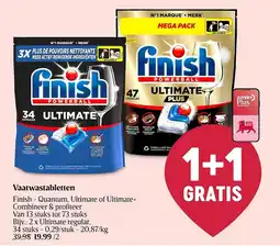 Delhaize Vaatwastabletten finish aanbieding