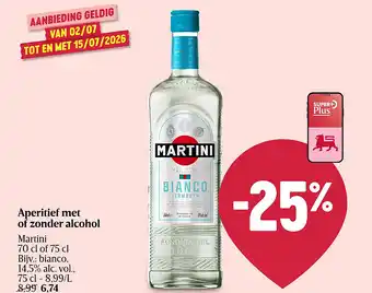 Delhaize Aperitief met of zonder alcohol aanbieding