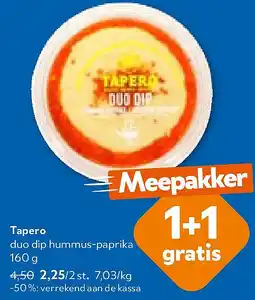 OKay Tapero duo dip hummus-paprika aanbieding