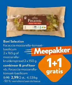OKay Boni Selection focaccia mozzarella-tomaatbasilicum aanbieding