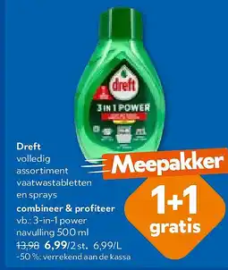 OKay Dreft volledig assortiment vaatwastabletten en sprays aanbieding
