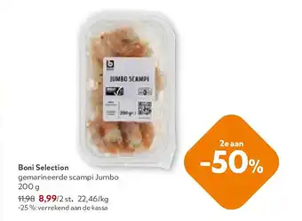 OKay Boni Selection gemarineerde scampi Jumbo aanbieding