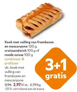 OKay Koek met vulling van frambozen en mascarpone aanbieding