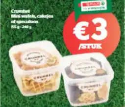 Spar Crumbel Mini wafels, cakejes of speculoos aanbieding