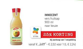 Spar Innocent Vers Fruitsap aanbieding