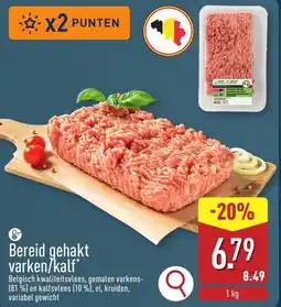 ALDI Bereid gehakt varken/kalf aanbieding