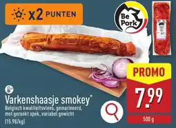 ALDI Varkenshaasje smokey aanbieding
