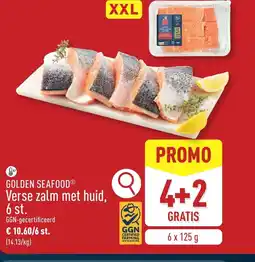 ALDI Golden seafoodⓡ Verse zalm met huid, 6 st. aanbieding