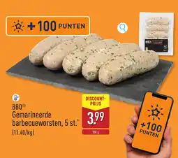 ALDI Bbqⓡ Gemarineerde barbecueworsten, 5 st. aanbieding