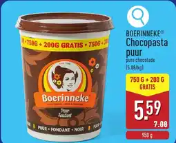 ALDI Boerinneke® Chocopasta puur aanbieding