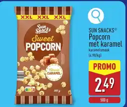 ALDI Sun snacks popcorn met karamel aanbieding