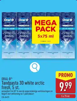 ALDI Oral-bⓡ Tandpasta 3D white arctic fresh, 5 st. aanbieding