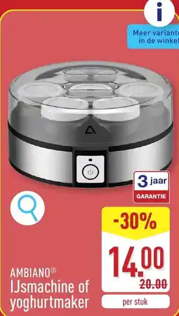 ALDI Ambianoⓡ ijsmachine of yoghurtmaker aanbieding