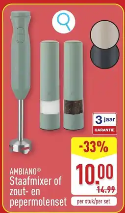 ALDI Ambianoⓡ Staafmixer of zout- en pepermolenset aanbieding