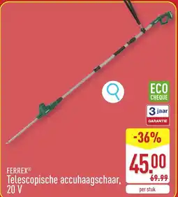 ALDI Ferrex® Telescopische accuhaagschaar, 20V aanbieding