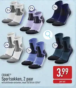 ALDI Craneⓡ Sportsokken, 2 paar aanbieding