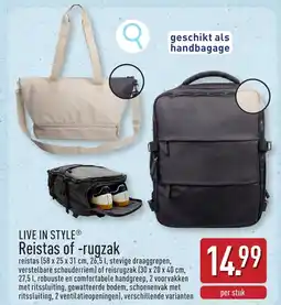 ALDI Live in styleⓡ reistas of -rugzak aanbieding