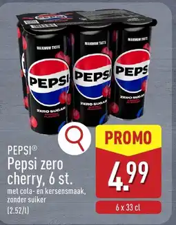 ALDI Pepsiⓡ Pepsi zero cherry, 6 st. aanbieding