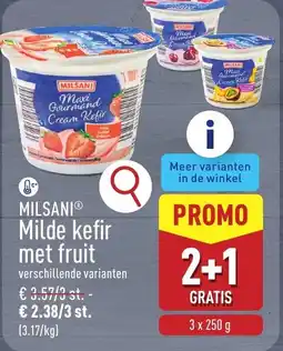 ALDI Milsani Milde Kefir met Fruit aanbieding