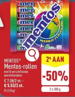 ALDI Mentos Rollen aanbieding