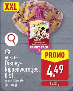 ALDI Aoste Disney Kippenworstjes aanbieding