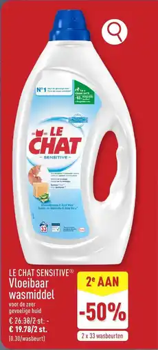 ALDI Le Chat Sensitive Vloeibaar Wasmiddel aanbieding