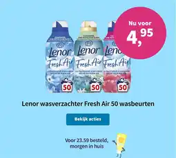 Plein.nl Lenor wasverzachter fresh air 50 wasbeurten aanbieding