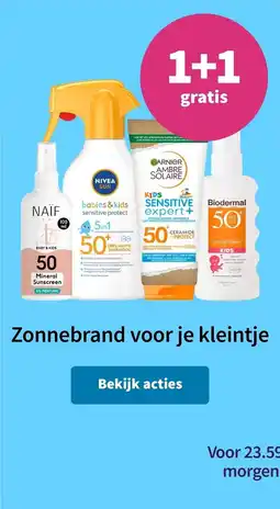 Plein.nl Zonnebrand voor je kleintje aanbieding