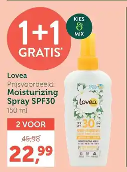 Holland & Barrett Lovea Moisturizing Spray SPF30 aanbieding