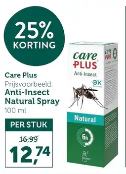 Holland & Barrett Care Plus Anti-Insect Natural Spray aanbieding
