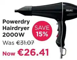 Pro-Duo WAHL Powerdry Hairdryer 2000W aanbieding