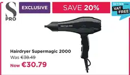 Pro-Duo S Pro Hairdryer Supermagic 2000 aanbieding