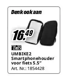 MediaMarkt UMBIKE2 Smartphonehouder voor fiets 5.5” aanbieding