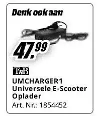 MediaMarkt UMCHARGER1 Universele E-Scooter Oplader aanbieding
