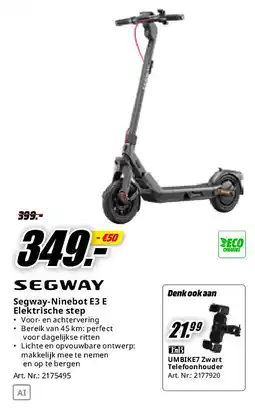 MediaMarkt Segway-Ninebot E3 E Elektrische step aanbieding