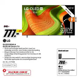 MediaMarkt LG OLED55B56LA OLED 4K Smart TV aanbieding